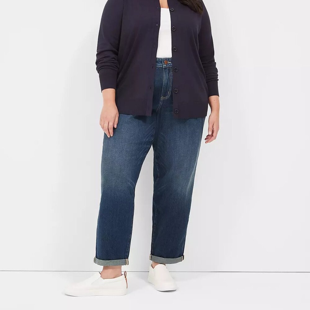 Lane Bryant Jeans Signature Fit Flex Magic Waistband Mid-Rise Boyfriend Plus